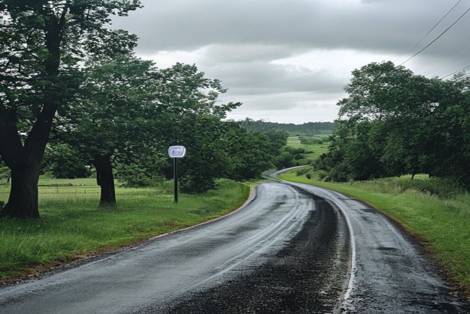 Private lane through rural property
